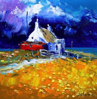 Croft on the Edge of Tiree 16x16 SOLD